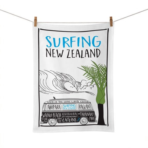 Tea Towel - Surfing