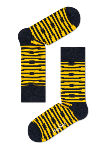 Socks - Barb Wire Black/Yellow