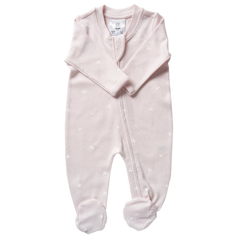 Organic Cotton All In One - Shell Pink Star