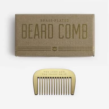 The Long and The Short of It Brass Beard Comb
