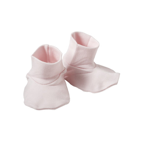 Organic Cotton Booties - Shell Pink