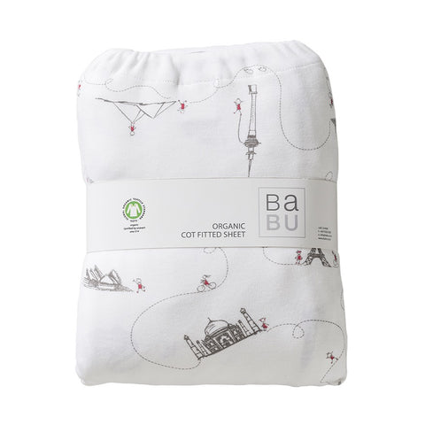 Organic Cotton Jersey Fitted Bottom Cot Sheet