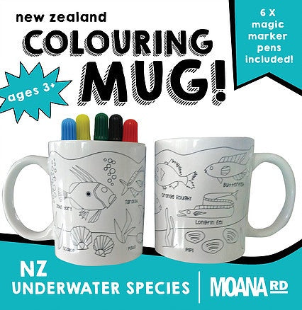 Colouring Mug - NZ Underwater Species