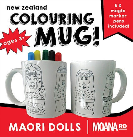 Colouring Mug - Maori Dolls