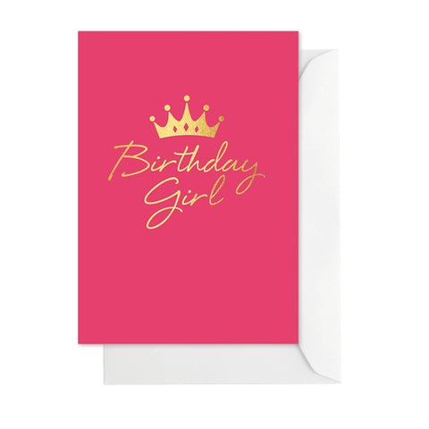 Birthday Girl Pink & Gold Card