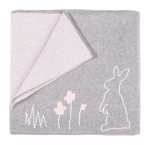 Bunny Blanket - Grey & Pink