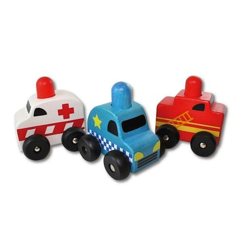 Squeaker Emergency Cars 3 piece Set